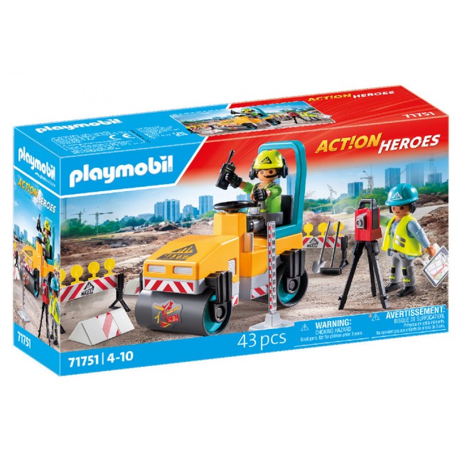 PLAYMOBIL ACTION HEROES ΟΔΟΣΤΡΩΤΗΡΑΣ ΚΑΙ ΕΡΓΑΤΕΣ PLAYMOBIL ACTION HEROES ΟΔΟΣΤΡΩΤΗΡΑΣ ΚΑΙ ΕΡΓΑΤΕΣ