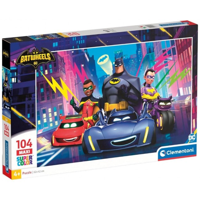 CLEMENTONI PUZZLE 104 MAXI SUPER COLOR BATWHEELS CLEMENTONI PUZZLE 104 MAXI SUPER COLOR BATWHEELS