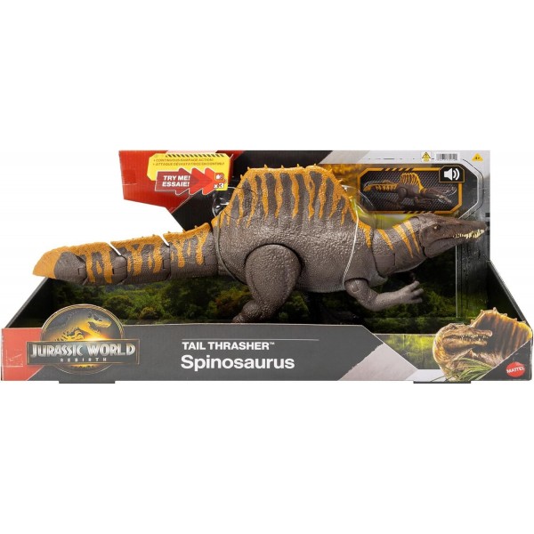 JURASSIC WORLD REBIRTH - ΣΠΙΝΟΣΑΥΡΟΣ ΜΕ ΔΙΠΛΗ ΛΕΙΤΟΥΡΓΙΑ ΕΠΙΘΕΣΗΣ ΚΑΙ ΗΧΟΥΣ JGB56