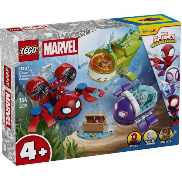 LEGO MARVEL SPIDEY AND HIS AMAZING FRIENDS ΣΠΑΙΝΤΙ ΥΠΟΒΡΥΧΙΑ ΟΧΗΜΑΤΑ (11207)