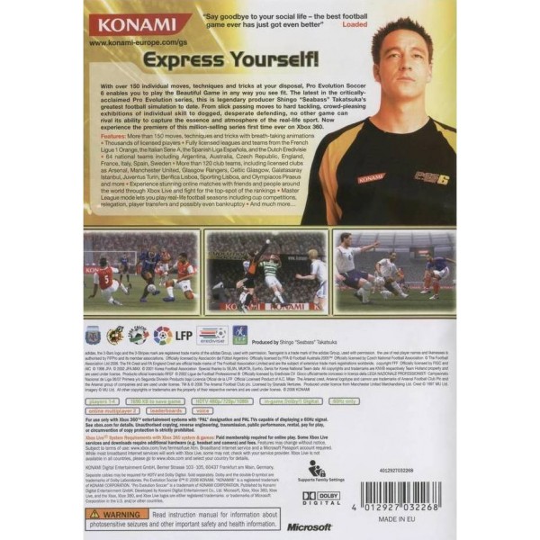 X360 PRO EVOLUTION SOCCER 6