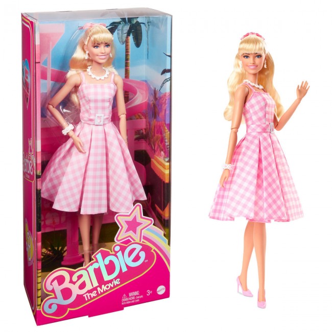 Mattel Συλλεκτική Κούκλα Barbie The Movie Margot Robbie in Pink Gingham Dress για 3+ Ετών HPJ96 Mattel Συλλεκτική Κούκλα Barbie The Movie Margot Robbie in Pink Gingham Dress για 3+ Ετών HPJ96