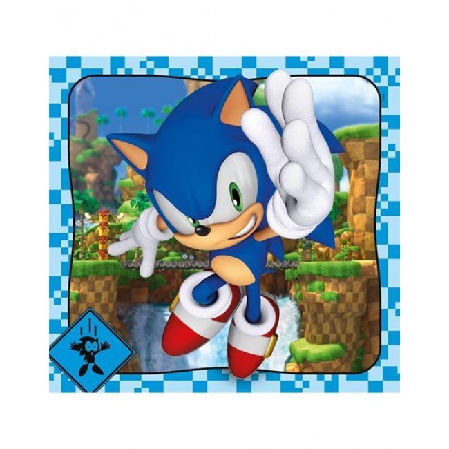 CLEMENTONI PUZZLE 3X48 SUPER COLOUR SONIC CLEMENTONI PUZZLE 3X48 SUPER COLOUR SONIC