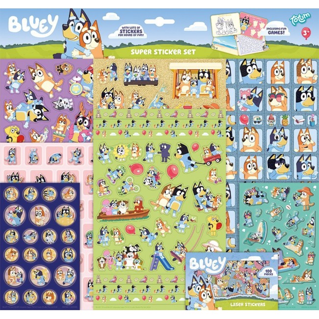 SET ΑΥΤΟΚΟΛΛΗΤΑ TOTUM BLUEY SET ΑΥΤΟΚΟΛΛΗΤΑ TOTUM BLUEY