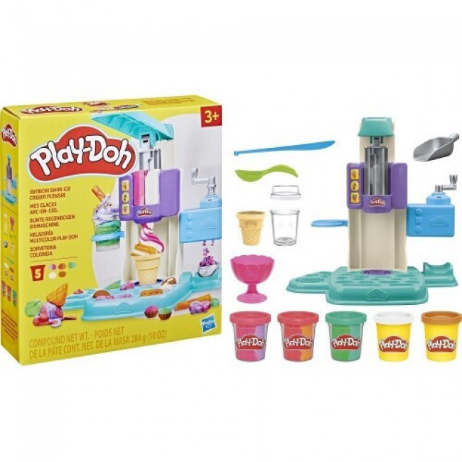 PLAY-DOH RAINBOW SWIRL ICE CREAM PLAYSET PLAY-DOH RAINBOW SWIRL ICE CREAM PLAYSET