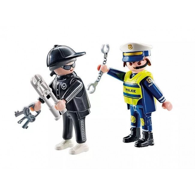 PLAYMOBIL DUOPACK ΑΣΤΥΝΟΜΟΣ ΚΑΙ ΔΙΑΡΡΗΚΤΗΣ