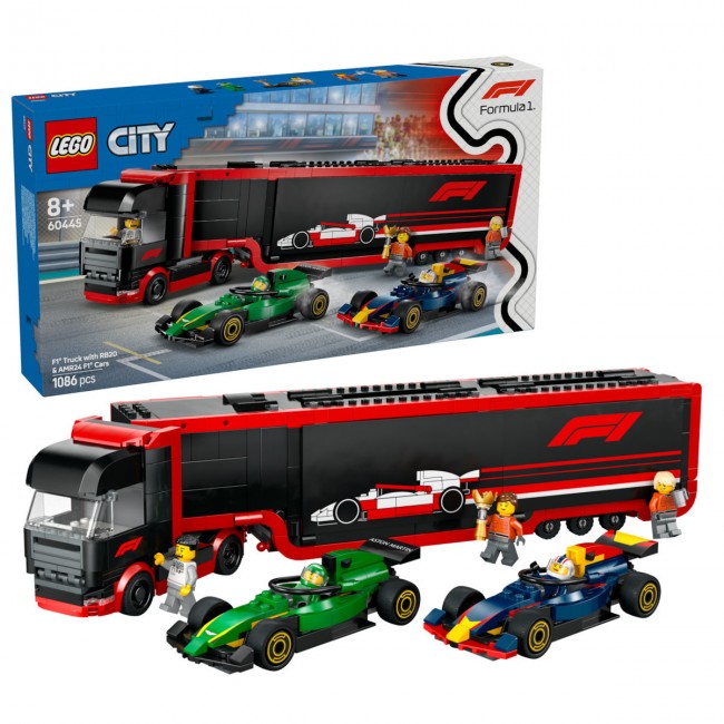 LEGO CITY ΦΟΡΤΗΓΟ F1 ΜΕ ΑΥΤΟΚΙΝΗΤΑ RB20 & AMR24 F1 LEGO CITY ΦΟΡΤΗΓΟ F1 ΜΕ ΑΥΤΟΚΙΝΗΤΑ RB20 & AMR24 F1