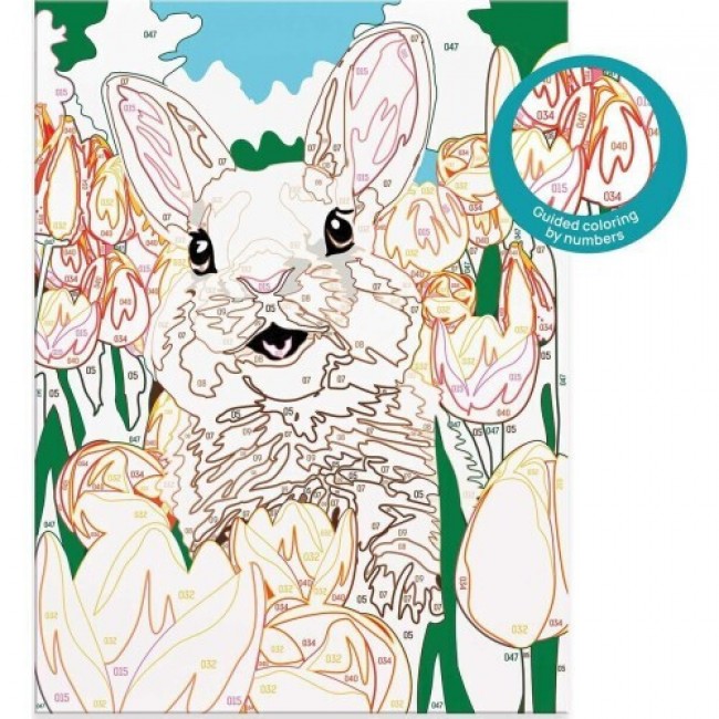 HAPPIHOBBI PAINT AND FRAME CHEERFUL BUNNY HAPPIHOBBI PAINT AND FRAME CHEERFUL BUNNY