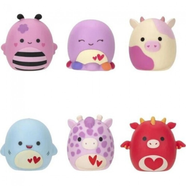 SQUISHMALLOWS - SQUOOSHEMS - BLIND ΣΑΚΟΥΛΑΚΙ ΜΕ ΖΟΥΛΗΧΤΗ ΦΙΓΟΥΡΑ ΕΚΠΛΗΞΗ 6 κ. - VALENTINE (JWSS0014)
