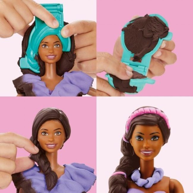 PLAY DOH BARBIE SET PLASTELINA BARBIE FASHIONISTA RUFFLES CLOTHING CREATIONS