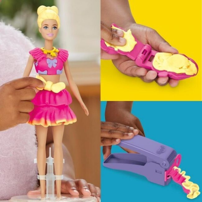 PLAY DOH BARBIE SET WINGS AND BOWS WITH DOLL INCLUDED PLAY DOH BARBIE SET WINGS AND BOWS WITH DOLL INCLUDED