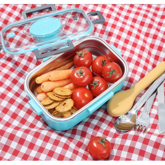 ECOLIFE ΦΑΓΗΤΟΔΟΧΕΙΟ ΟΡΘΟΓΩΝΙΟ DOUBLE WALL 850ML BLUE ECOLIFE ΦΑΓΗΤΟΔΟΧΕΙΟ ΟΡΘΟΓΩΝΙΟ DOUBLE WALL 850ML BLUE