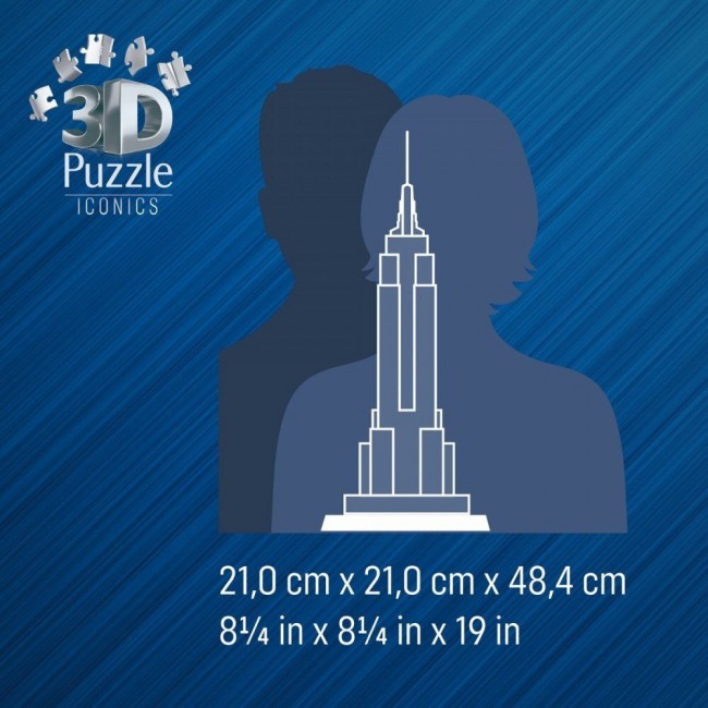 RAVENSBURGER PUZZLE 3D ICONICS EMPIRE STATE NIGHT EDITION 216 TEM. RAVENSBURGER PUZZLE 3D ICONICS EMPIRE STATE NIGHT EDITION 216 TEM.