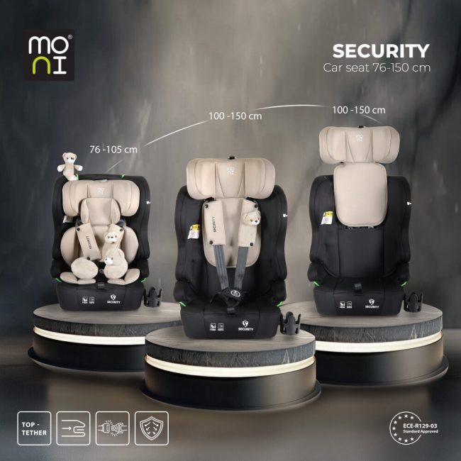MONI ΚΑΘΙΣΜΑ ΑΥΤΟΚΙΝΗΤΟΥ i-SIZE 76-150CM SECURITY COOL BEIGE 3801005153305