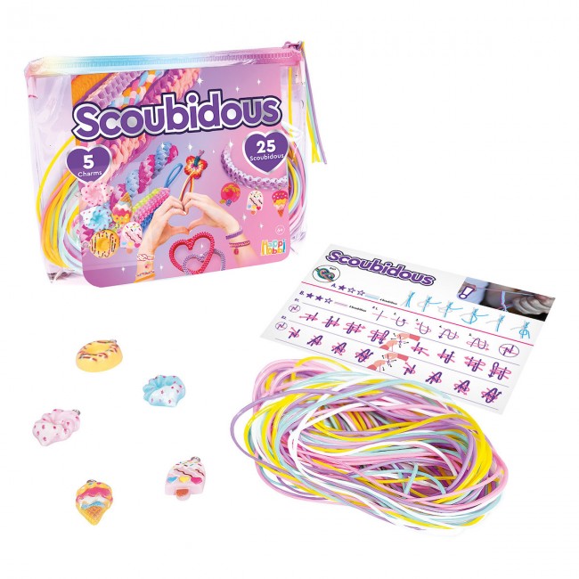 HAPPIHOBBI SCOUBIDOUS ΤΣΑΝΤΑΚΙ ΜΕ 25 SCOUBIDOUS - ΑΞΕΣΟΥΑΡ ΓΙΑ 6+ HAPPIHOBBI SCOUBIDOUS ΤΣΑΝΤΑΚΙ ΜΕ 25 SCOUBIDOUS - ΑΞΕΣΟΥΑΡ ΓΙΑ 6+