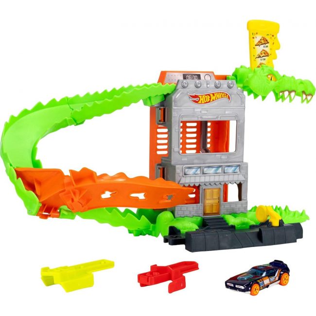 HOT WHEELS ΠΙΣΤΕΣ CITY ΜΕ ΘΗΡΙΑ CROC PIZZA ATTACK HOT WHEELS ΠΙΣΤΕΣ CITY ΜΕ ΘΗΡΙΑ CROC PIZZA ATTACK