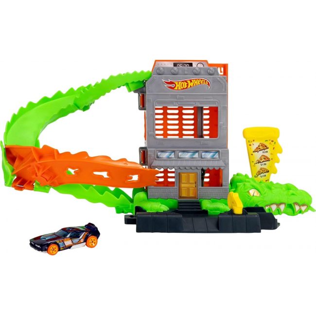 HOT WHEELS ΠΙΣΤΕΣ CITY ΜΕ ΘΗΡΙΑ CROC PIZZA ATTACK HOT WHEELS ΠΙΣΤΕΣ CITY ΜΕ ΘΗΡΙΑ CROC PIZZA ATTACK