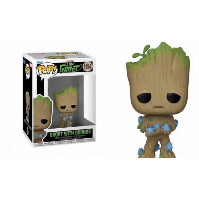 FUNKO POP MARVEL I AM GROOT-GROOT WITH GRUNDS #1194 FUNKO POP MARVEL I AM GROOT-GROOT WITH GRUNDS #1194