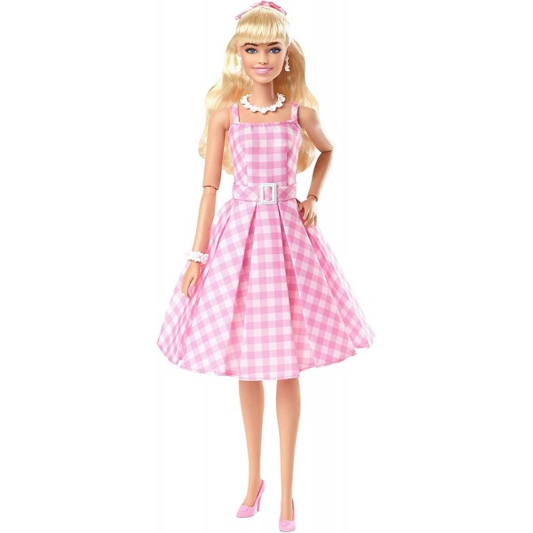 Mattel Συλλεκτική Κούκλα Barbie The Movie Margot Robbie in Pink Gingham Dress για 3+ Ετών HPJ96 Mattel Συλλεκτική Κούκλα Barbie The Movie Margot Robbie in Pink Gingham Dress για 3+ Ετών HPJ96