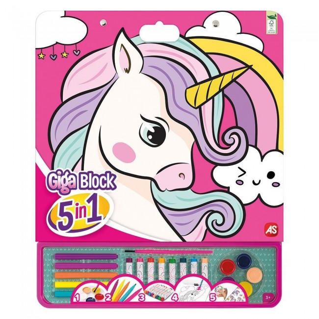 GIGA BLOCK ΣΕΤ ΖΩΓΡΑΦΙΚΗΣ 5 ΣΕ 1 FANTASY DREAMS UNICORNS GIGA BLOCK ΣΕΤ ΖΩΓΡΑΦΙΚΗΣ 5 ΣΕ 1 FANTASY DREAMS UNICORNS
