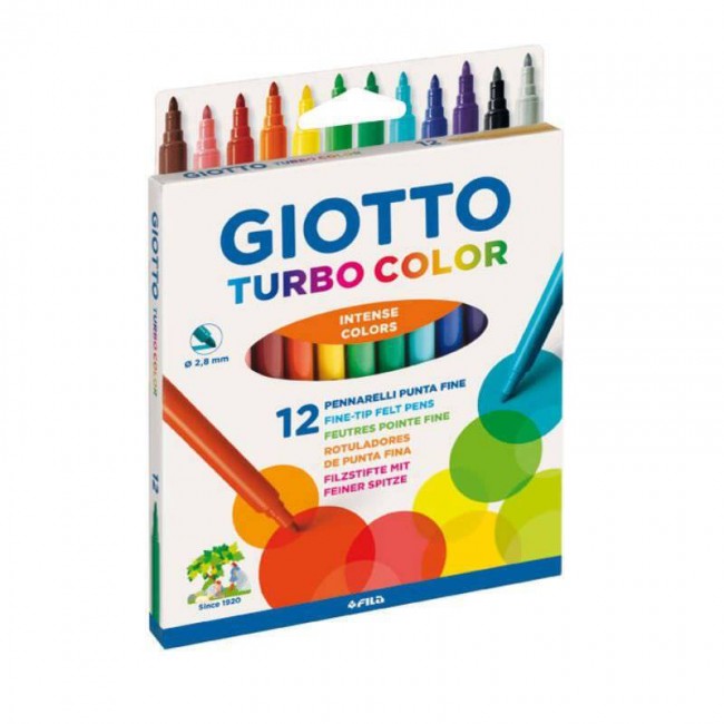 GIOTTO ΜΑΡΚΑΔΟΡΟΙ 12ΤΕΜ TURBO COLOR GIOTTO ΜΑΡΚΑΔΟΡΟΙ 12ΤΕΜ TURBO COLOR
