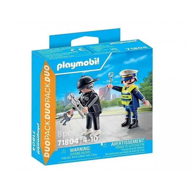 PLAYMOBIL DUOPACK ΑΣΤΥΝΟΜΟΣ ΚΑΙ ΔΙΑΡΡΗΚΤΗΣ