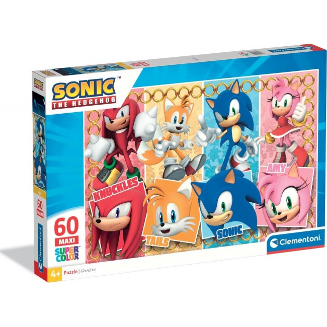 CLEMENTONI ΠΑΙΔΙΚΟ ΠΑΖΛ MAXI SUPER COLOR SONIC 60 ΤΜΧ CLEMENTONI ΠΑΙΔΙΚΟ ΠΑΖΛ MAXI SUPER COLOR SONIC 60 ΤΜΧ