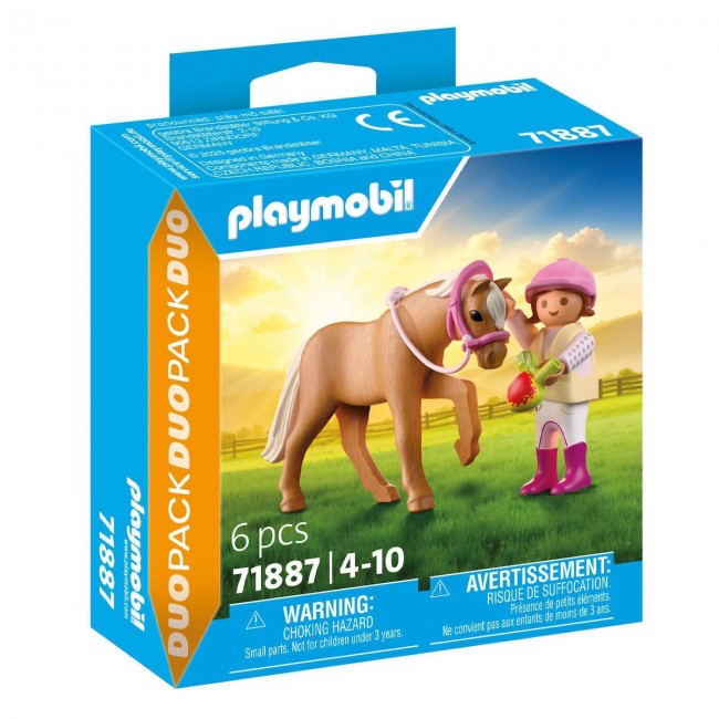 PLAYMOBIL DUO-PACK ΚΟΡΙΤΣΑΚΙ ΜΕ ΠΟΝΥ