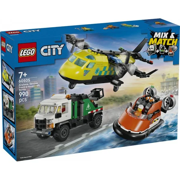 LEGO CITY ΣΥΛΛΟΓΗ ΜΕ ΑΕΡΟΠΛΑΝΟ ΦΟΡΤΗΓΟ ΕΞΥΠΗΡΕΤΗΣΗΣ & ΧΟΒΕΡΚΡΑΦΤ (60505)