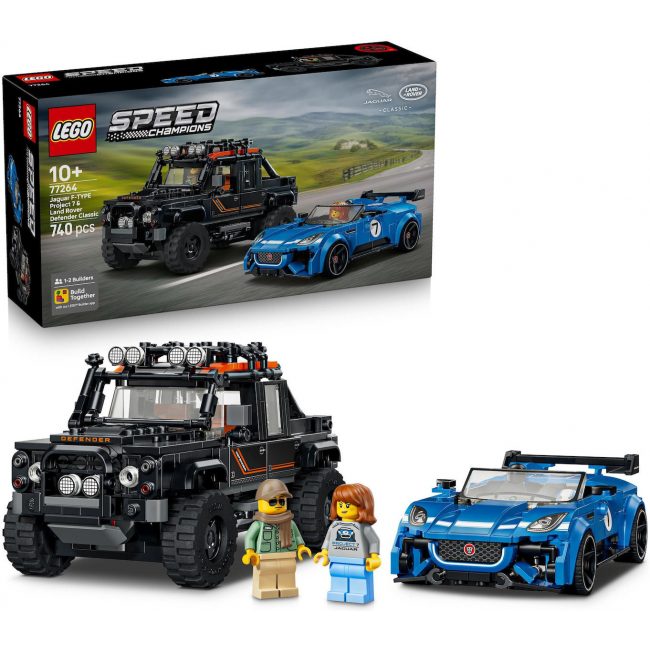 LEGO SPEED CHAMPIONS JAGUAR PROJECT 7 AND LAND ROVER DEFENDER 77264 LEGO SPEED CHAMPIONS JAGUAR PROJECT 7 AND LAND ROVER DEFENDER 77264