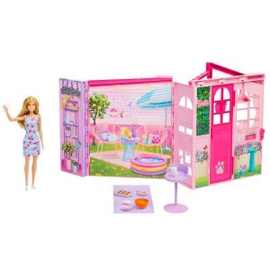 BARBIE ΕΞΟΧΙΚΟ ΣΠΙΤΙ ΣΕΤ ΠΑΙΧΒΙΔΙΟΥ ΜΕ ΚΟΥΚΛΑ ΚΑΙ ΑΞΕΣΟΥΑΡ (JMD27)