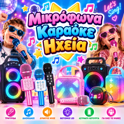 Μικρόφωνα-Καραόκ-Ηχεία