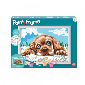ΣΕΤ ΖΩΓΡΑΦΙΚΗΣ ΜΕ ΚΟΡΝΙΖΑ PAINT AND FRAME LOVING PUPPY