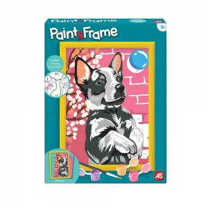 ΣΕΤ ΖΩΓΡΑΦΙΚΗΣ ΜΕ ΚΟΡΝΙΖΑ PAINT AND FRAME PLAYFUL HUSKY