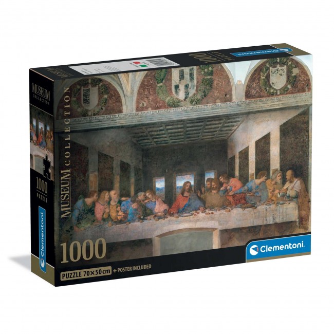 CLEMENTONI PUZZLE 1000 MUSEUM  L.D VINCI ΜΥΣΤΙΚΟΣ ΔΕΙΠΝΟΣ COMPACT BOX