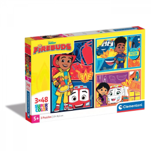 CLEMENTONI ΠΑΙΔΙΚΟ ΠΑΖΛ SUPERCOLOR 3X48 TEM DISNEY JUNIOR FIREBUDS