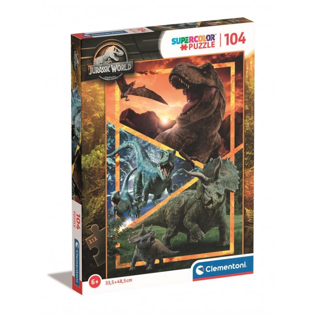 CLEMENTONI ΠΑΙΔΙΚΟ ΠΑΖΛ  SUPER COLOR 104 TEM JURASSIC WORLD