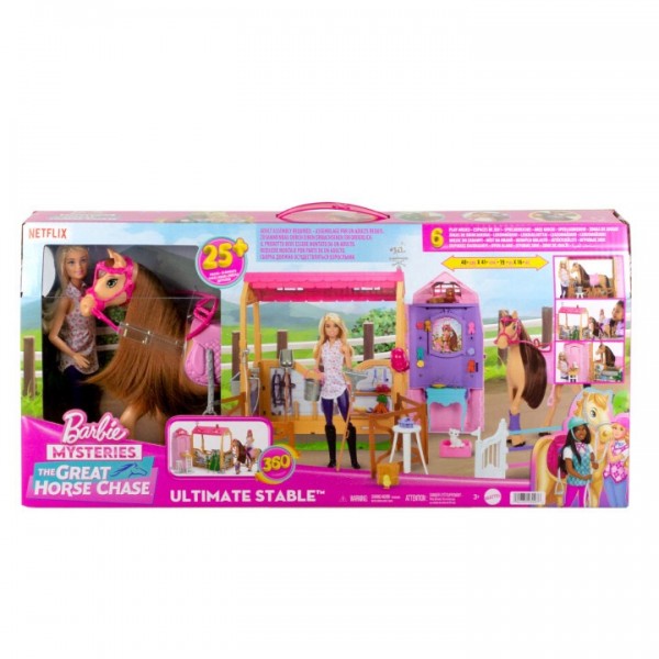 BARBIE ULTIMATE STABLE ΣΕΤ ΜΕ ΚΟΥΚΛΑ ΚΑΙ ΑΛΟΓΟ