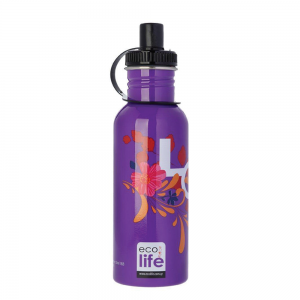 ECOLIFE ΜΕΤΑΛΛΙΚΟ ΜΠΟΥΚΑΛΙ 600ML-LOVE ECOLIFE ΜΕΤΑΛΛΙΚΟ ΜΠΟΥΚΑΛΙ 600ML-LOVE