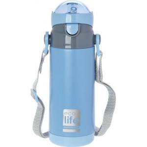 ECOLIFE ΜΕΤΑΛΛΙΚΟ ΘΕΡΜΟΣ ΚΑΛΑΜΑΚΙ ΜΠΛΕ 400ML ECOLIFE ΜΕΤΑΛΛΙΚΟ ΘΕΡΜΟΣ ΚΑΛΑΜΑΚΙ ΜΠΛΕ 400ML