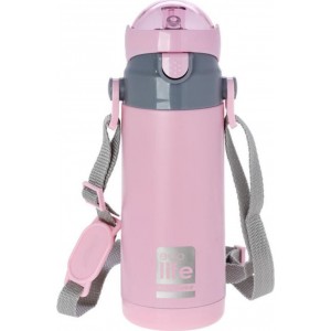 ECOLIFE ΜΕΤΑΛΛΙΚΟ ΘΕΡΜΟΣ ΚΑΛΑΜΑΚΙ ΡΟΖ 400ML