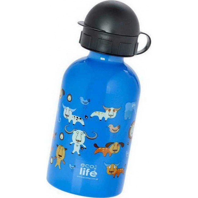 ECOLIFE ΜΕΤΑΛΛΙΚΟ ΜΠΟΥΚΑΛΙ 400ML.-JUNGLE ECOLIFE ΜΕΤΑΛΛΙΚΟ ΜΠΟΥΚΑΛΙ 400ML.-JUNGLE