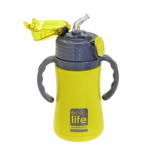 ECO LIFE ΜΕΤΑΛΛΙΚΟ ΘΕΡΜΟΣ KIΤΡΙΝΟ ΚΑΛΑΜΑΚΙ ΧΕΡΟΥΛΙ 300ML ECO LIFE ΜΕΤΑΛΛΙΚΟ ΘΕΡΜΟΣ KIΤΡΙΝΟ ΚΑΛΑΜΑΚΙ ΧΕΡΟΥΛΙ 300ML