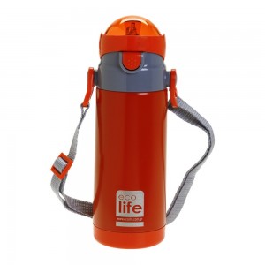 ECO LIFE ΜΕΤΑΛΛΙΚΟ ΘΕΡΜΟΣ ΚΑΛΑΜΑΚΙ 400ML ΚΟΚΚΙΝΟ