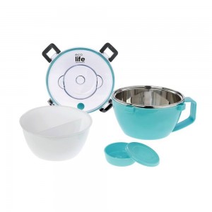 ECO LIFE ΦΑΓΗΤΟΔΟΧΕΙΟ ROUND DOUBLE WAL 850 ML BLUE L ECO LIFE ΦΑΓΗΤΟΔΟΧΕΙΟ ROUND DOUBLE WAL 850 ML BLUE L