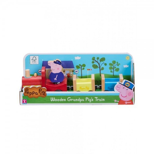 PEPPA PIG ΞΥΛΙΝΟ ΤΡΕΝΟ ΤΟΥ ΠΑΠΠΟΥ ΓΟΥΡΟΥΝΑΚΙ