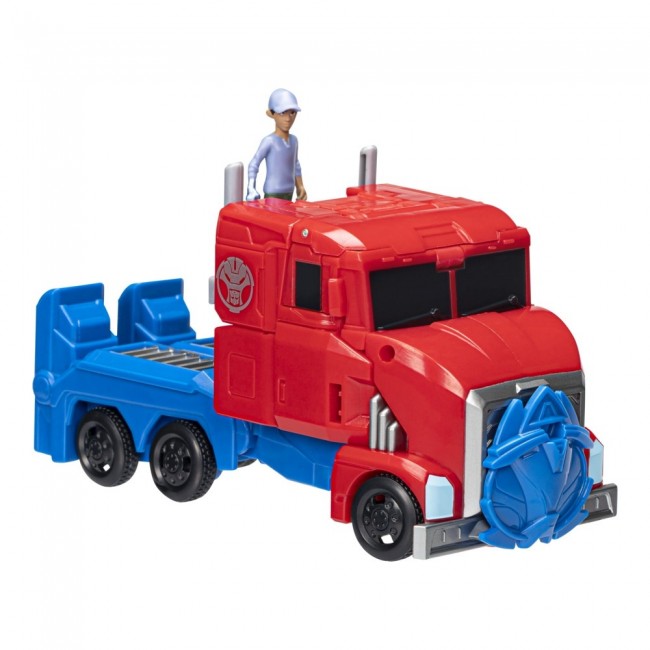 TRANSFORMERS EARTHSPARK SPIN CHANGER OPTIMUS PRIME AND ROBBY MALTO