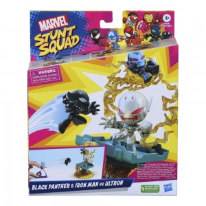 MARVEL STUNT SQUAD VILLAIN KNOCKDOWN PLAYSET BLACK PANTHER & IRON MAN VS ULTRON MARVEL STUNT SQUAD VILLAIN KNOCKDOWN PLAYSET BLACK PANTHER & IRON MAN VS ULTRON