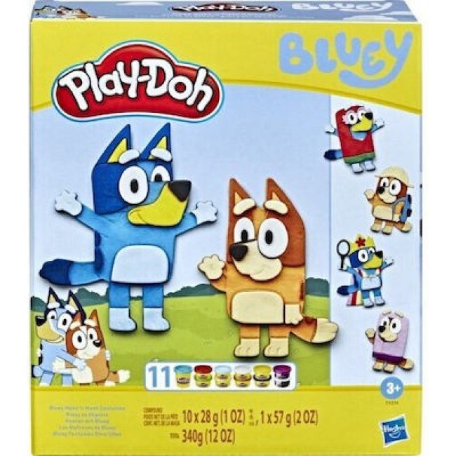 PLAY DOH BLUEY MAKE AND MASH COSTUMES PLAYSET PLAY DOH BLUEY MAKE AND MASH COSTUMES PLAYSET