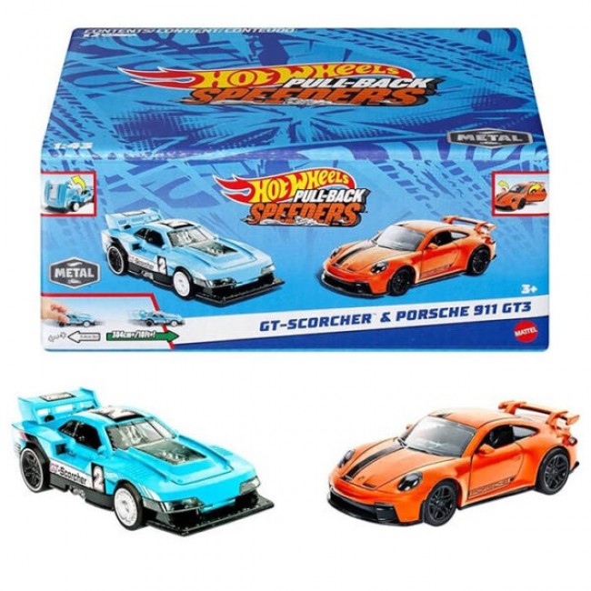 HOT WHEELS ΑΥΤΟΚΙΝΗΤΑΚΙΑ PULL BACK - ΣΕΤ ΤΩΝ 2 HOT WHEELS ΑΥΤΟΚΙΝΗΤΑΚΙΑ PULL BACK - ΣΕΤ ΤΩΝ 2